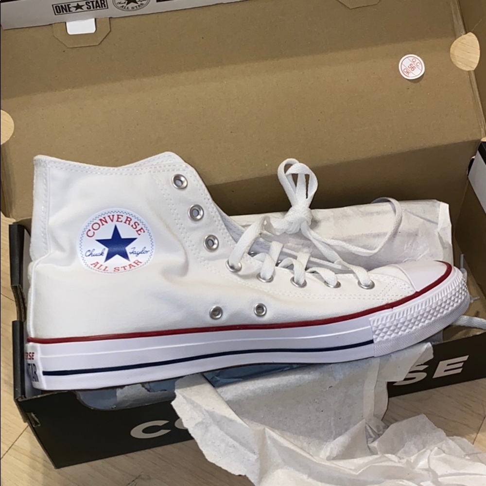 White Hightop Converse